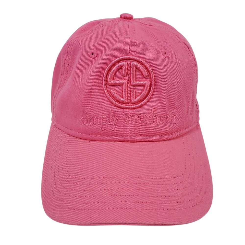 Simply Southern Pink 100% Cotton Baseball Cap Adjustable Strap One Size Fits Mos